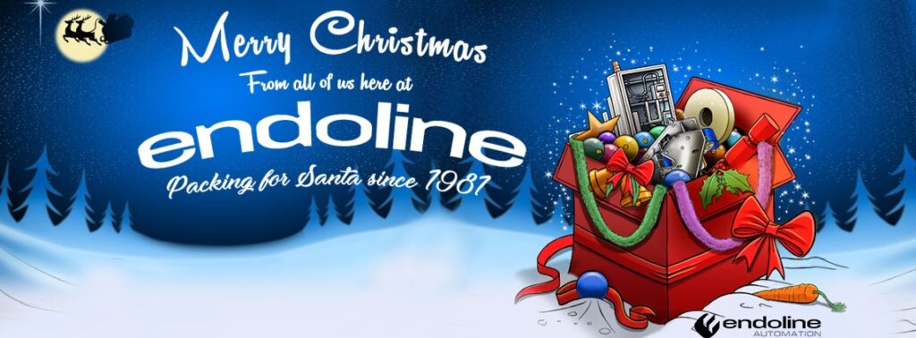 Festive Christmas greeting with gifts