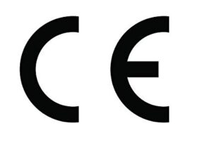 Black CE logo on white background