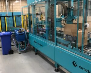 Automated packaging machine in factory