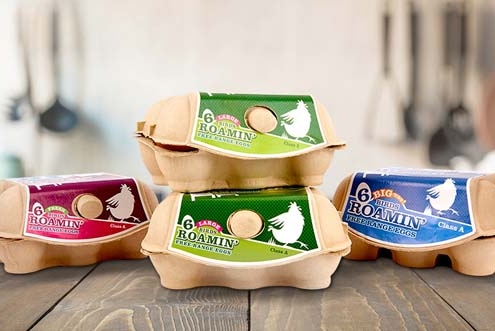 Four cartons of assorted eggs